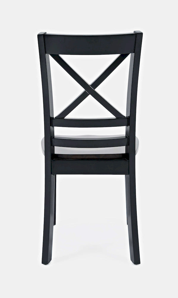 Jofran - Asbury Park X Back Chair in Black/Autumn (Set of 2) - 1845-373KD view 4