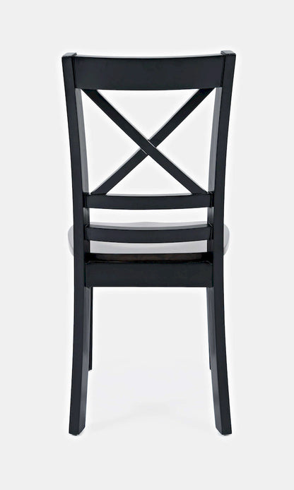 Jofran - Asbury Park X Back Chair in Black/Autumn (Set of 2) - 1845-373KD view 4
