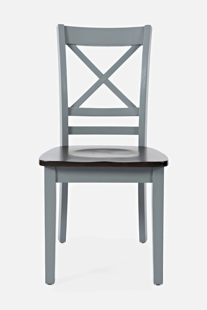 Jofran - Asbury Park X Back Chair in Grey/Autumn (Set of 2) - 1815-373KD view 1