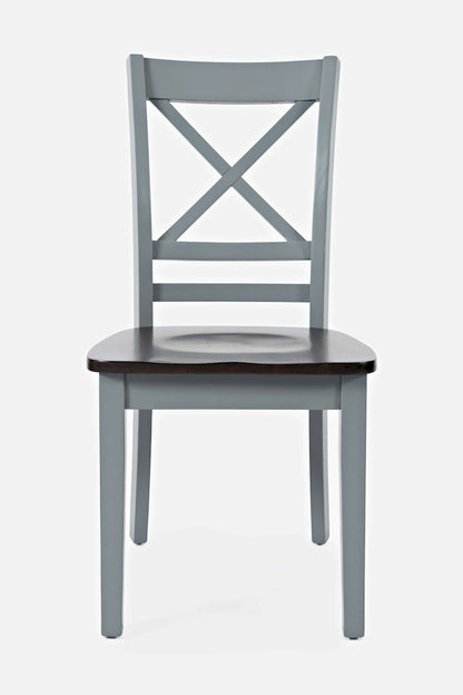 Jofran - Asbury Park X Back Chair in Grey/Autumn (Set of 2) - 1815-373KD view 1