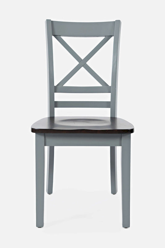 Jofran - Asbury Park X Back Chair in Grey/Autumn (Set of 2) - 1815-373KD view 1