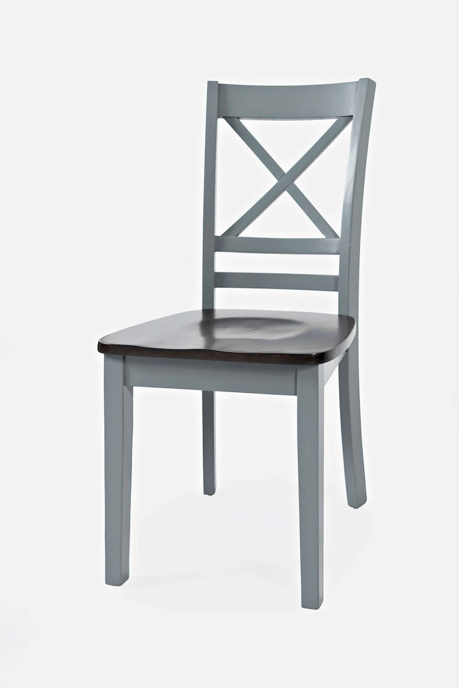 Jofran - Asbury Park X Back Chair in Grey/Autumn (Set of 2) - 1815-373KD view 3