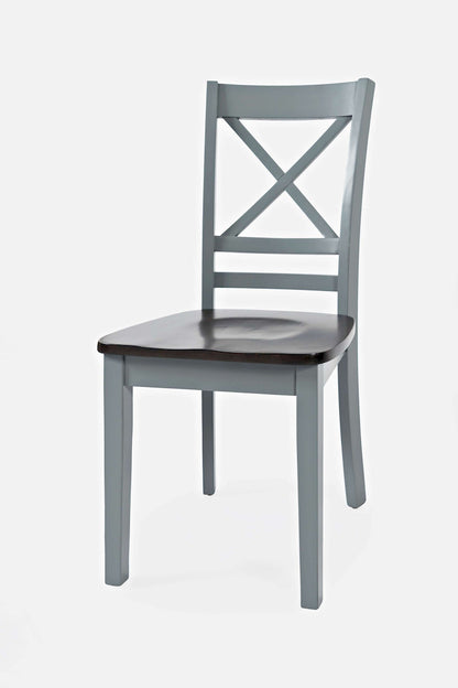 Jofran - Asbury Park X Back Chair in Grey/Autumn (Set of 2) - 1815-373KD view 3