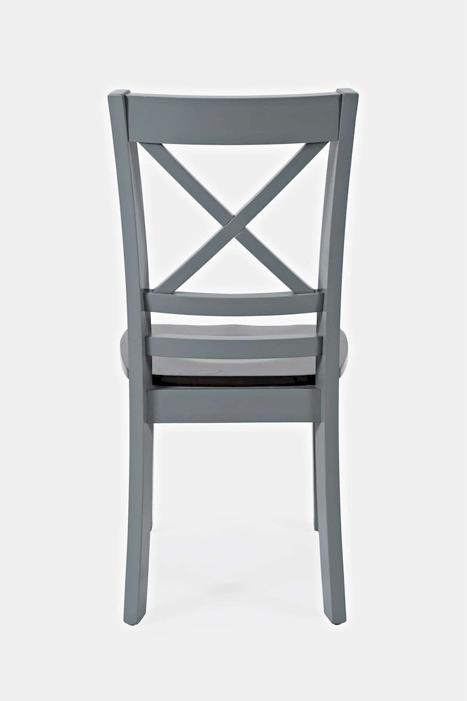 Jofran - Asbury Park X Back Chair in Grey/Autumn (Set of 2) - 1815-373KD view 4