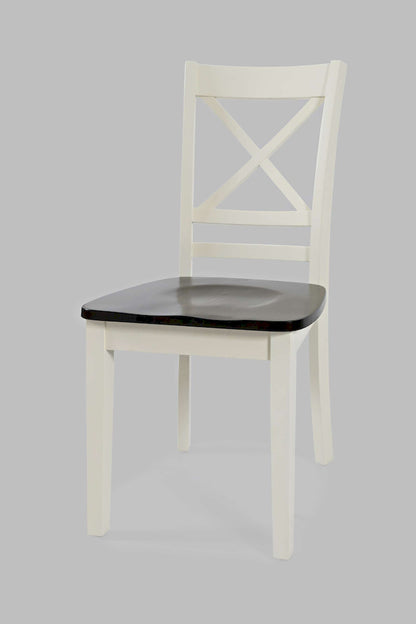 Jofran - Asbury Park X Back Chair in white/Autumn (Set of 2) - 1805-373KD view 3