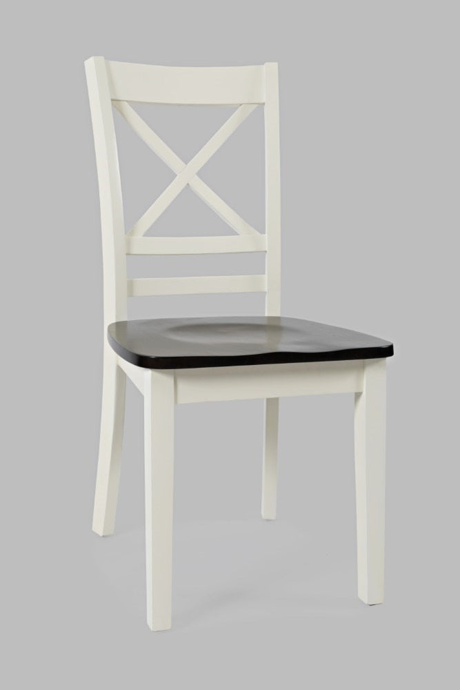 Jofran - Asbury Park X Back Chair in white/Autumn (Set of 2) - 1805-373KD veiw 1