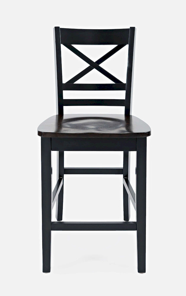 Jofran - Asbury Park X Back Stool in Black/Autumn (Set of 2) - 1846-BS395KD view 1