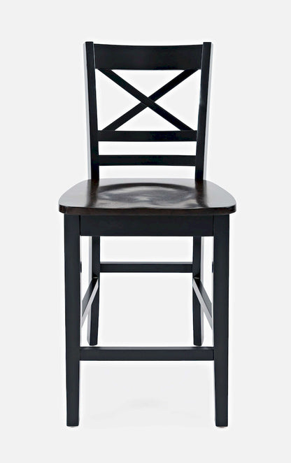 Jofran - Asbury Park X Back Stool in Black/Autumn (Set of 2) - 1846-BS395KD view 1