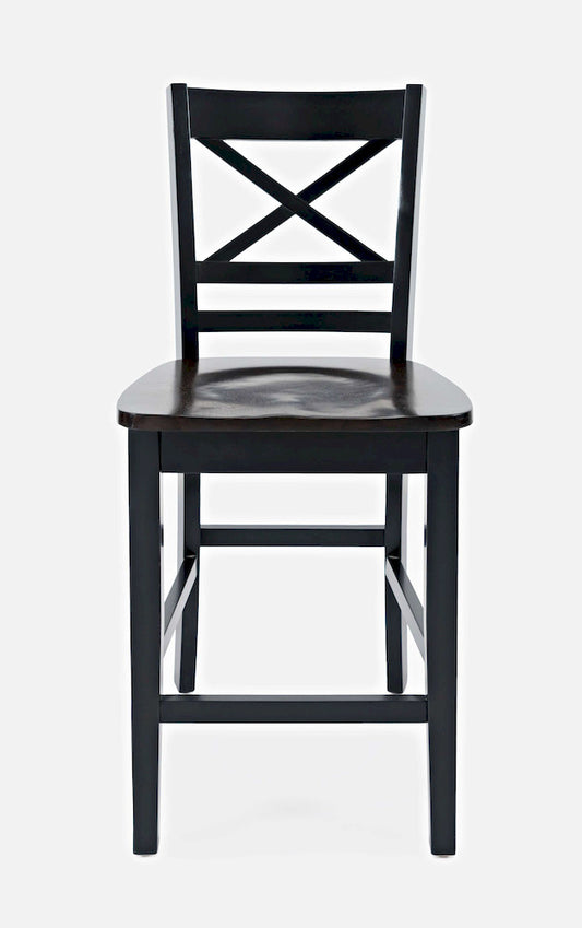 Jofran - Asbury Park X Back Stool in Black/Autumn (Set of 2) - 1846-BS395KD view 1