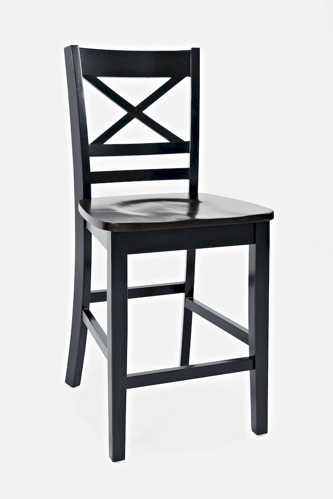Jofran - Asbury Park X Back Stool in Black/Autumn (Set of 2) - 1846-BS395KD view 2