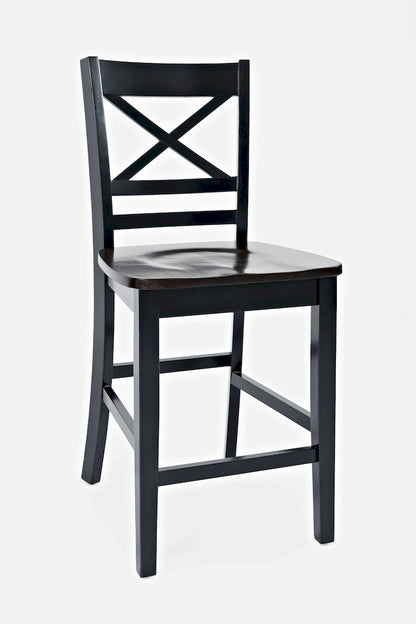 Jofran - Asbury Park X Back Stool in Black/Autumn (Set of 2) - 1846-BS395KD view 2