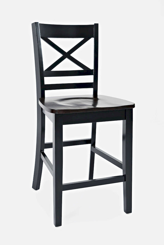 Jofran - Asbury Park X Back Stool in Black/Autumn (Set of 2) - 1846-BS395KD view 2