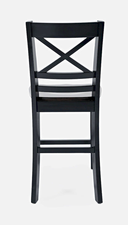 Jofran - Asbury Park X Back Stool in Black/Autumn (Set of 2) - 1846-BS395KD view 4