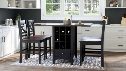 Jofran - Asbury Park X Back Stool in Black/Autumn (Set of 2) - 1846-BS395KD view 5