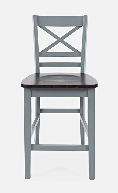 Jofran - Asbury Park X Back Stool in Grey/Autumn (Set of 2) - 1816-BS395KD view 1