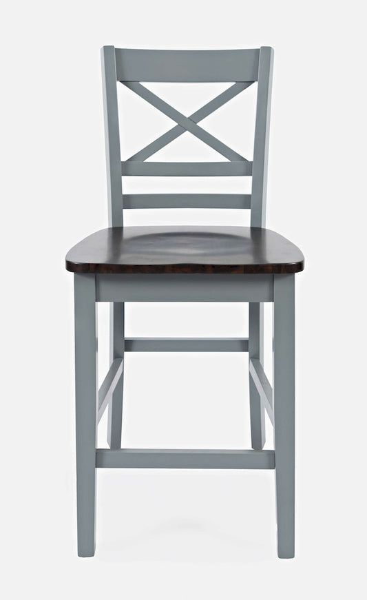 Jofran - Asbury Park X Back Stool in Grey/Autumn (Set of 2) - 1816-BS395KD view 1