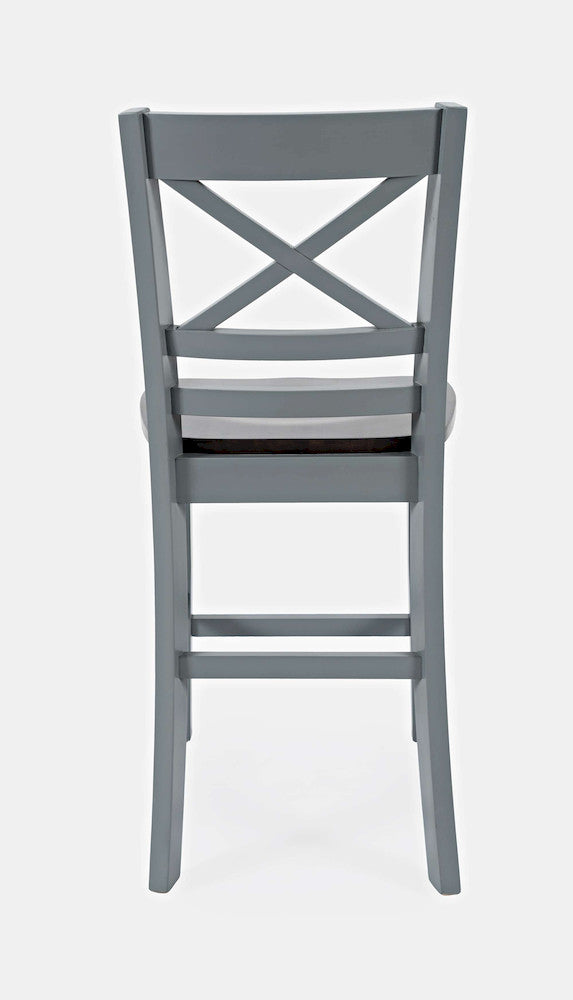 Jofran - Asbury Park X Back Stool in Grey/Autumn (Set of 2) - 1816-BS395KD view 4