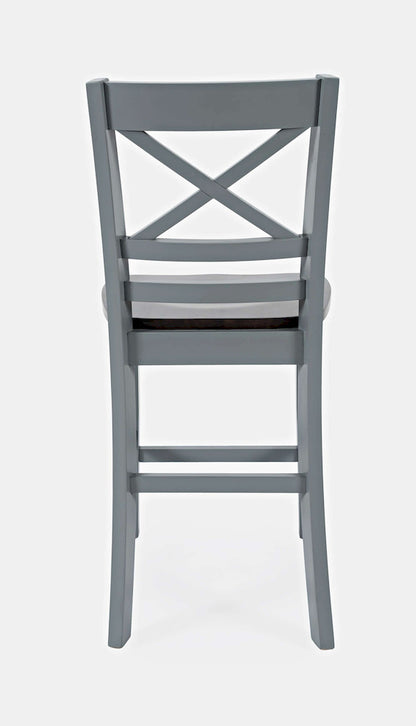 Jofran - Asbury Park X Back Stool in Grey/Autumn (Set of 2) - 1816-BS395KD view 4