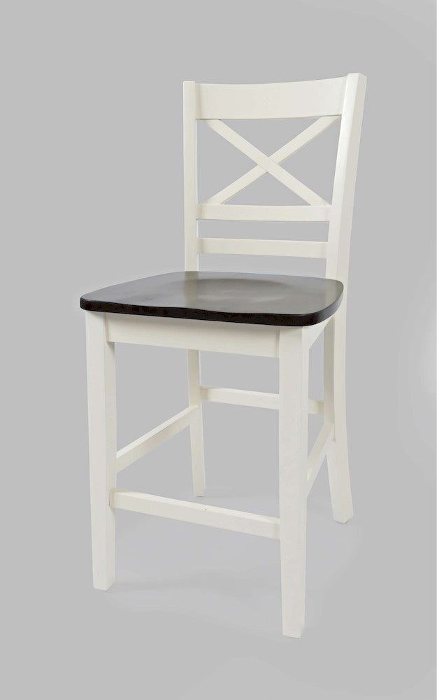 Jofran - Asbury Park X Back Stool in white/Autumn (Set of 2) - 1806-BS395KD view 3