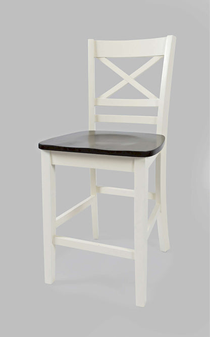 Jofran - Asbury Park X Back Stool in white/Autumn (Set of 2) - 1806-BS395KD view 3