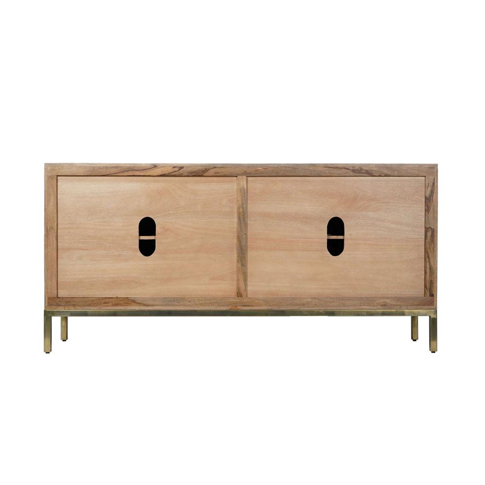 Jofran - Asher 69in Solid Wood Mid-Century Modern Curved Arch Sideboard Cabinet in Natural - 2448-69 veiw 4