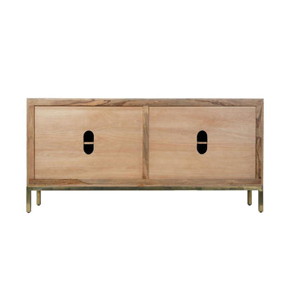 Jofran - Asher 69in Solid Wood Mid-Century Modern Curved Arch Sideboard Cabinet in Natural - 2448-69 veiw 4