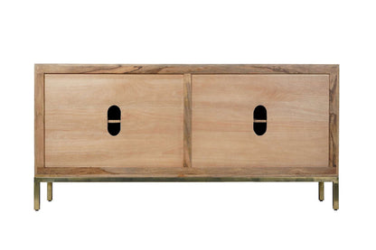 Jofran - Asher 69in Solid Wood Mid-Century Modern Curved Arch Sideboard Cabinet in Natural - 2448-69 view 4