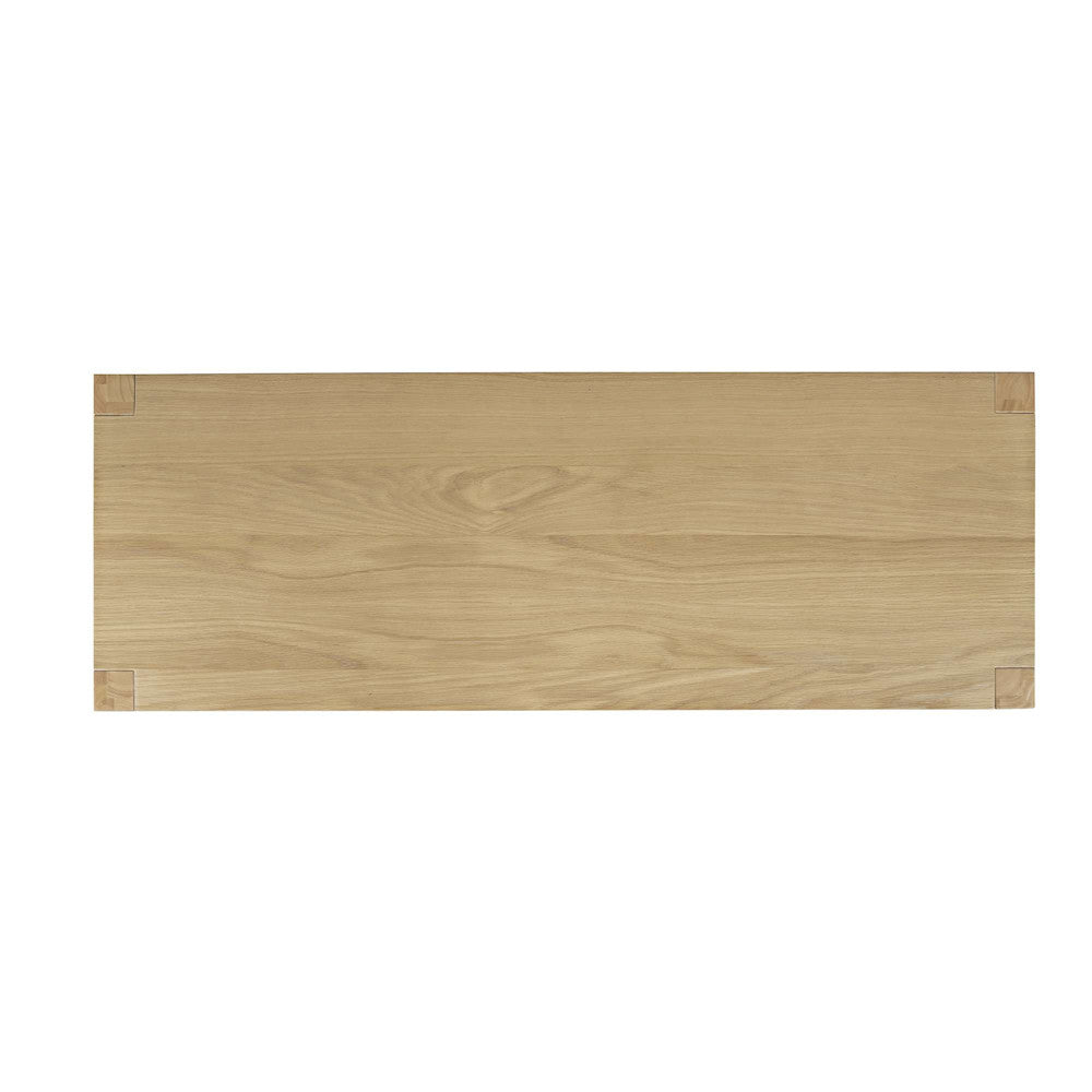 Jofran - Auburn Hills 50in Contemporary Media Console with Tempered Glass Doors, Drawers and Adjustable Shelves in Light Oak - 2498-50 view 9