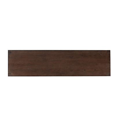 Jofran - Auburn Hills 70in Contemporary Media Console with Tempered Glass Doors, Drawers and Adjustable Shelves in Dark Oak - 2499-70 view 8