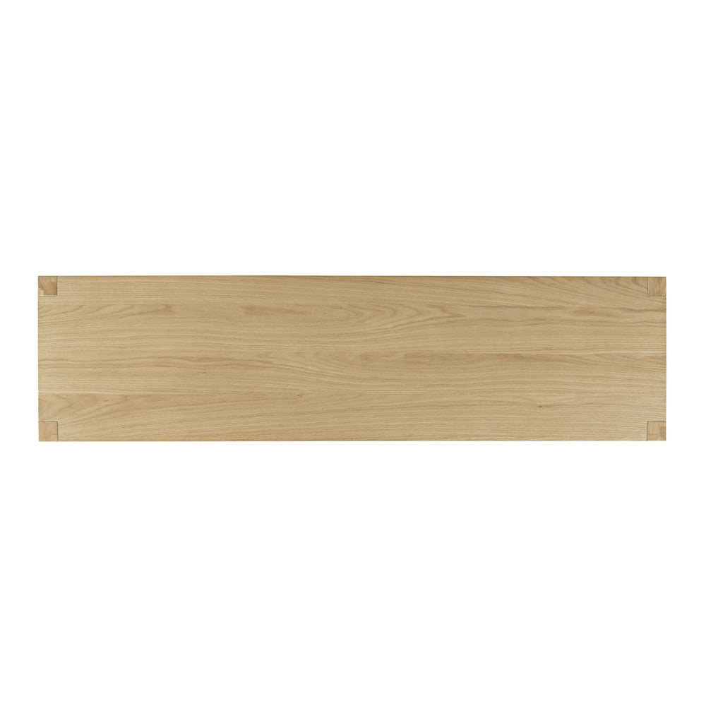 Jofran - Auburn Hills 70in Contemporary Media Console with Tempered Glass Doors, Drawers and Adjustable Shelves in Light Oak - 2498-70 view 9