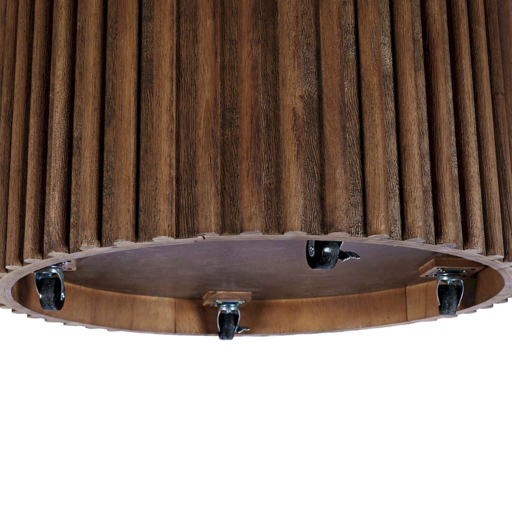 Jofran - Auden 24in Round Mid-Century Modern Fluted Pedestal Base End Table in Chestnut - 2420-3TBCHSKT view 7