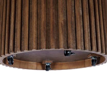 Jofran - Auden 24in Round Mid-Century Modern Fluted Pedestal Base End Table in Chestnut - 2420-3TBCHSKT view 7