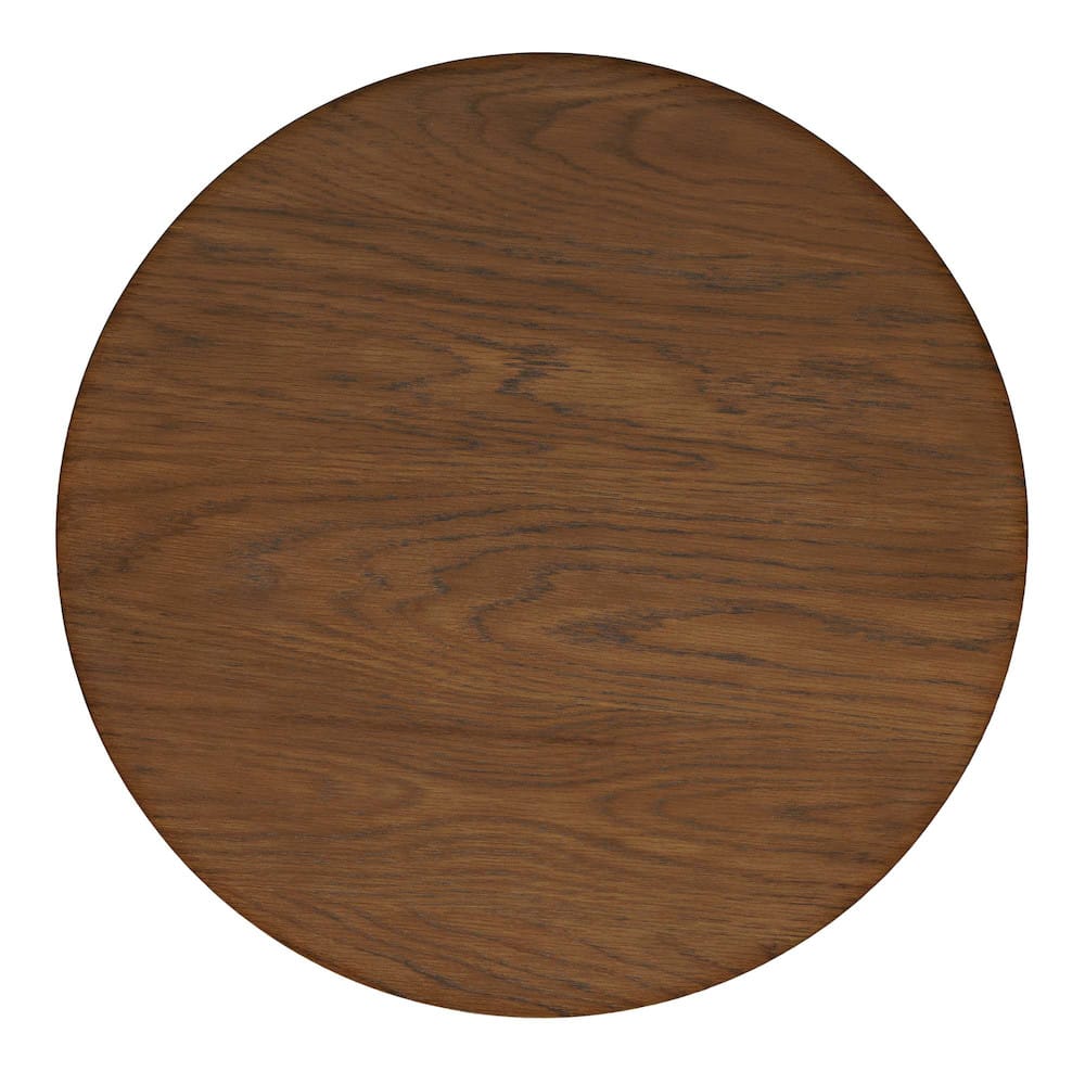 Jofran - Auden 24in Round Mid-Century Modern Fluted Pedestal Base End Table in Chestnut - 2420-3TBCHSKT view 8