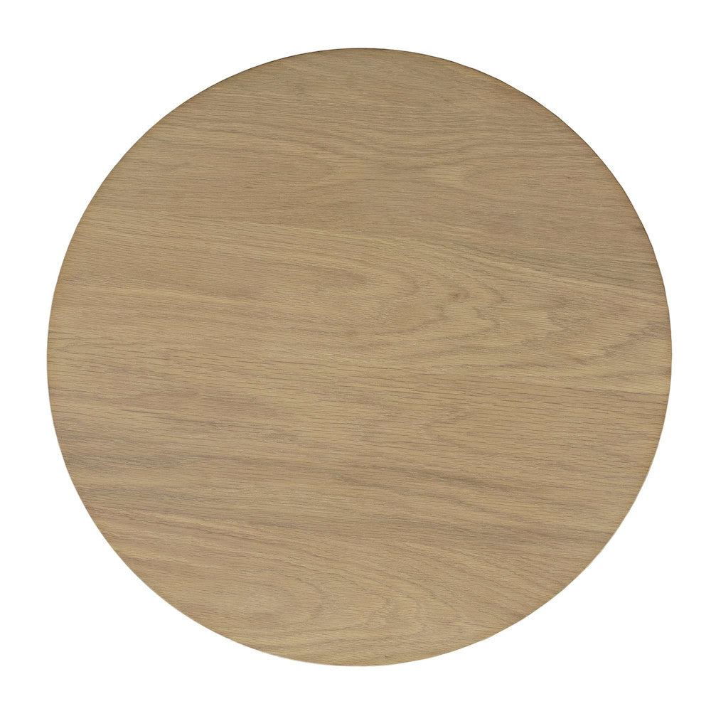 Jofran - Auden 24in Round Mid-Century Modern Fluted Pedestal Base End Table in Natural - 2420-3TBNATKT view 7
