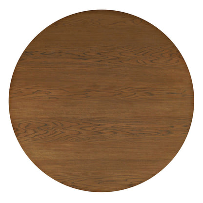 Jofran - Auden 48in Round Mid-Century Modern Fluted Pedestal Base Dining Table in Chestnut - 2421-AUDEN48CSBTKT view 5