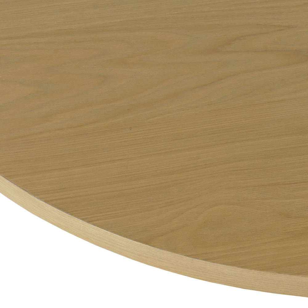 Jofran - Auden 48in Round Mid-Century Modern Fluted Pedestal Base Dining Table in Natural - 2421-AUDEN48NTBKT view 3