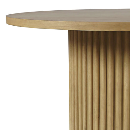 Jofran - Auden 48in Round Mid-Century Modern Fluted Pedestal Base Dining Table in Natural - 2421-AUDEN48NTBKT view 4