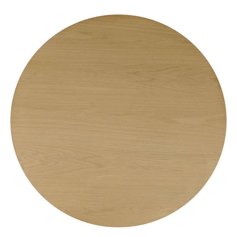 Jofran - Auden 48in Round Mid-Century Modern Fluted Pedestal Base Dining Table in Natural - 2421-AUDEN48NTBKT view 5