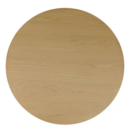 Jofran - Auden 48in Round Mid-Century Modern Fluted Pedestal Base Dining Table in Natural - 2421-AUDEN48NTBKT view 5
