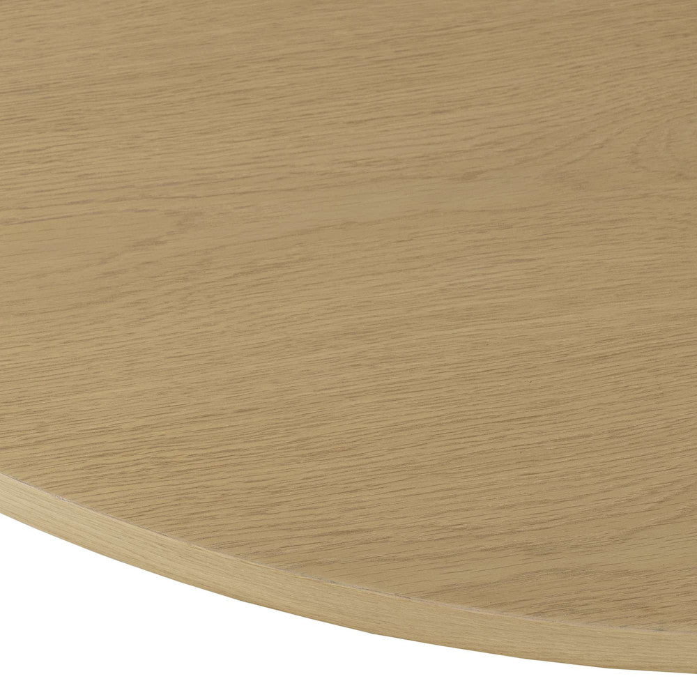 Jofran - Auden 60in Round Mid-Century Modern Fluted Pedestal Base Dining Table in Natural - 2421-AUDEN60NTBKT view 4