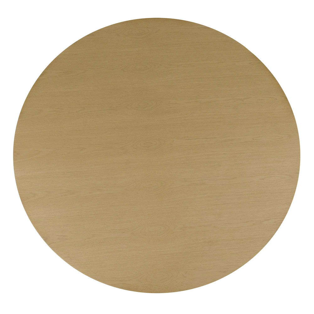 Jofran - Auden 60in Round Mid-Century Modern Fluted Pedestal Base Dining Table in Natural - 2421-AUDEN60NTBKT view 5