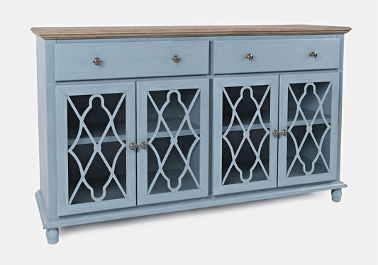 Jofran - Aurora Hills 4 Door Accent Chest - Blue / Bisque - 1997-58 view 2