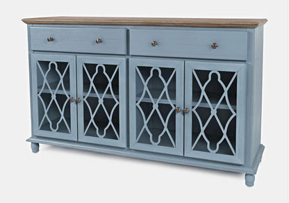 Jofran - Aurora Hills 4 Door Accent Chest - Blue / Bisque - 1997-58 view 3
