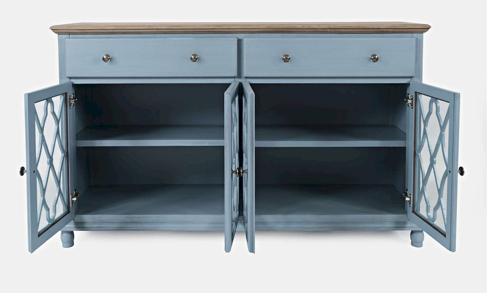 Jofran - Aurora Hills 4 Door Accent Chest - Blue / Bisque - 1997-58 view 7