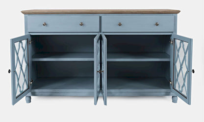 Jofran - Aurora Hills 4 Door Accent Chest - Blue / Bisque - 1997-58 view 7