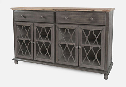Jofran - Aurora Hills 4 Door Accent Chest - Grey / Bisque - 1999-58 view 3