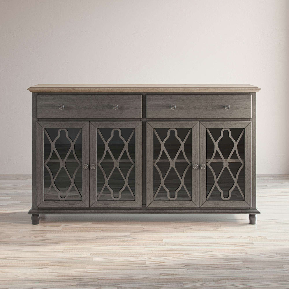Jofran - Aurora Hills 4 Door Accent Chest - Grey / Bisque - 1999-58 view 6