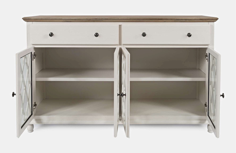 Jofran - Aurora Hills 4 Door Accent Chest - White / Bisque - 1998-58 view 5