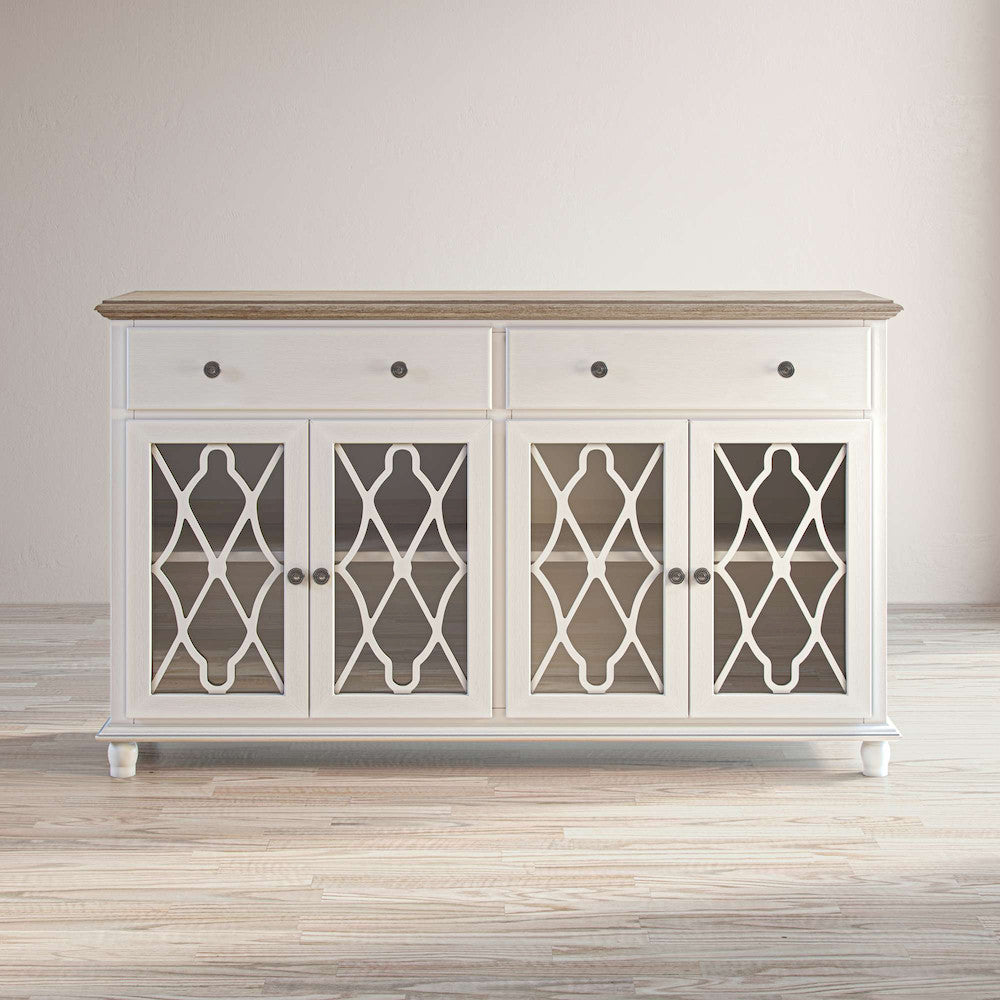 Jofran - Aurora Hills 4 Door Accent Chest - White / Bisque - 1998-58 view 6