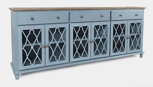 Jofran - Aurora Hills 6 Door Accent Chest - Blue / Bisque - 1997-86 view 2